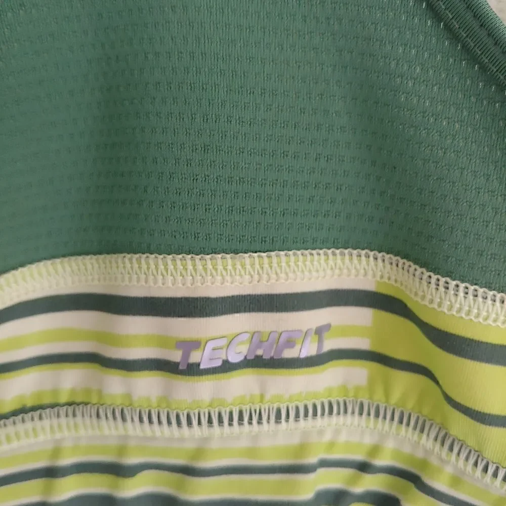 Adidas techfit Medium Compression Sports Bra Neon Green Size S